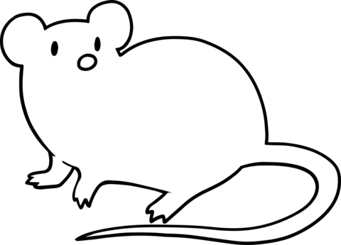 Cartoon Mouse Coloring Page